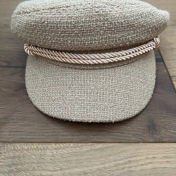 TT CLAIRE BOUCLE FLAT CAP IN KHAKI - Picture 3 of 5
